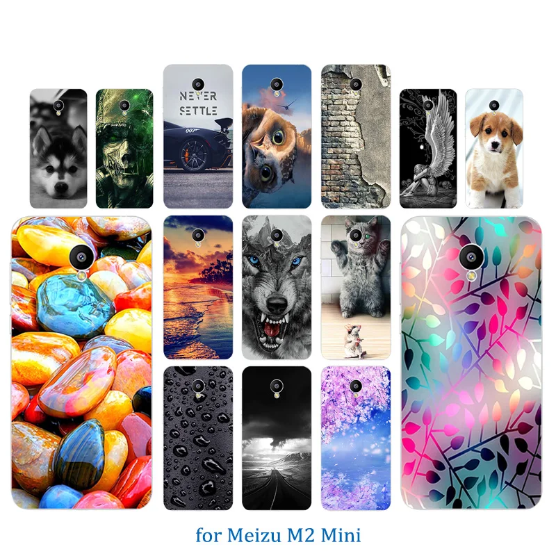 Силиконовый чехол для телефона Meizu M2 mini Meilan с полной защитой TPU прозрачная задняя