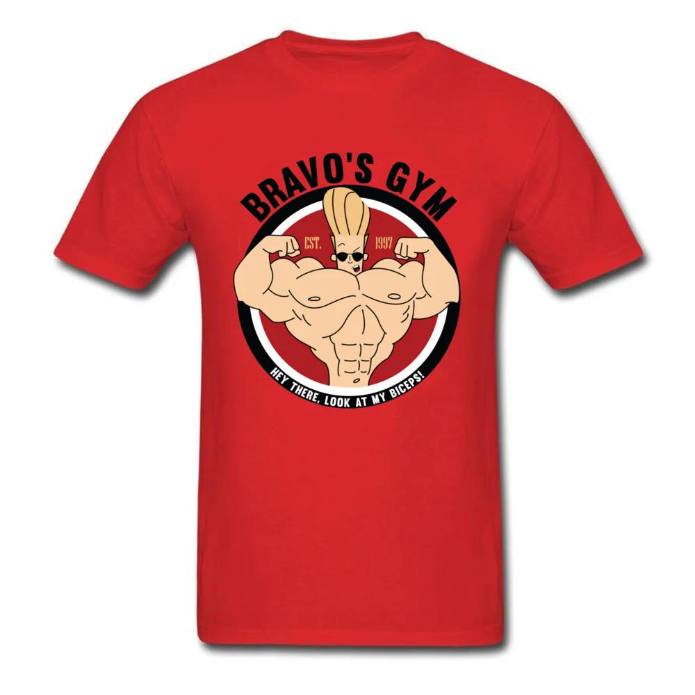 Bravos Gym 21545 Tops Tees 2018 New Crewneck Street Short Sleeve 100% Cotton Men's T Shirts Normal Tee-Shirts Top Quality Bravos Gym 21545 red