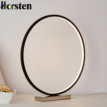 

Minimalist LED Table Lamps Modern Round Stainless Table Lights 220V Eye Protect Table Desk Lamp Bedside Lamp For Living Room