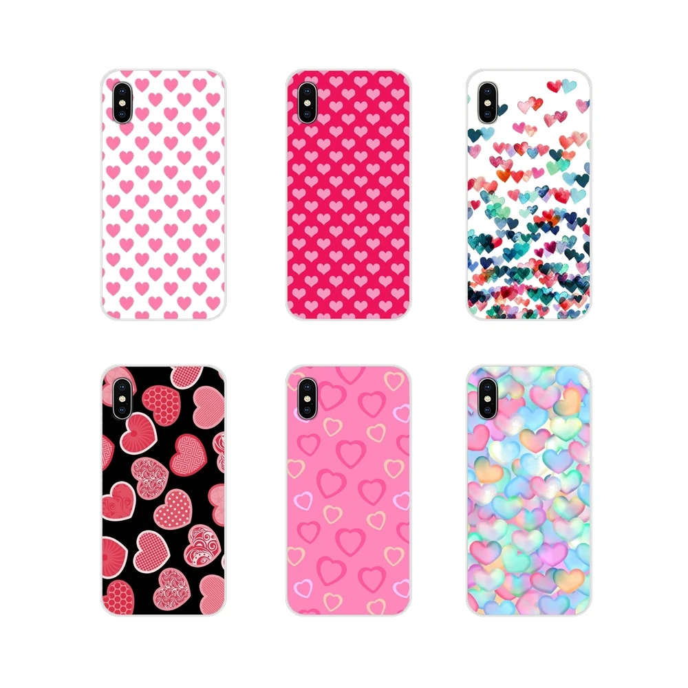

Phone Cover For Apple iPhone X XR XS MAX 4 4S 5 5S 5C SE 6 6S 7 8 Plus ipod touch 5 6 Watercolor Pink Love Heart Hot Air Balloon