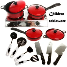 CongMingGu 13pcs/set Baby Toy Artificial Tableware Kitchen Toys House Kid’s Utensils Cooking Pots Children Pans Food Dishes