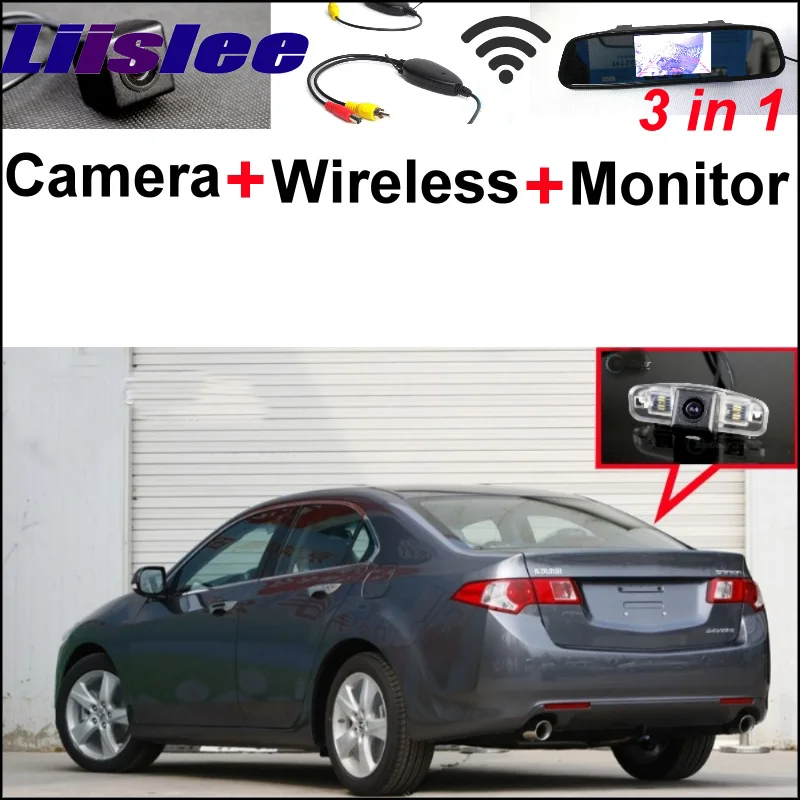 

3 in1 Special Rear View Camera + Wireless Receiver + Mirror Monitor Easy Parking System For Honda For Accord Spirior 2008-2012
