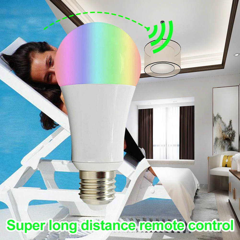 RGBW Bulb WIFI Wireless Control E27 B22 RGB Dimmable Lamp 9W Home LED Smart Bulb 16 million color light Amazon Alexa Control