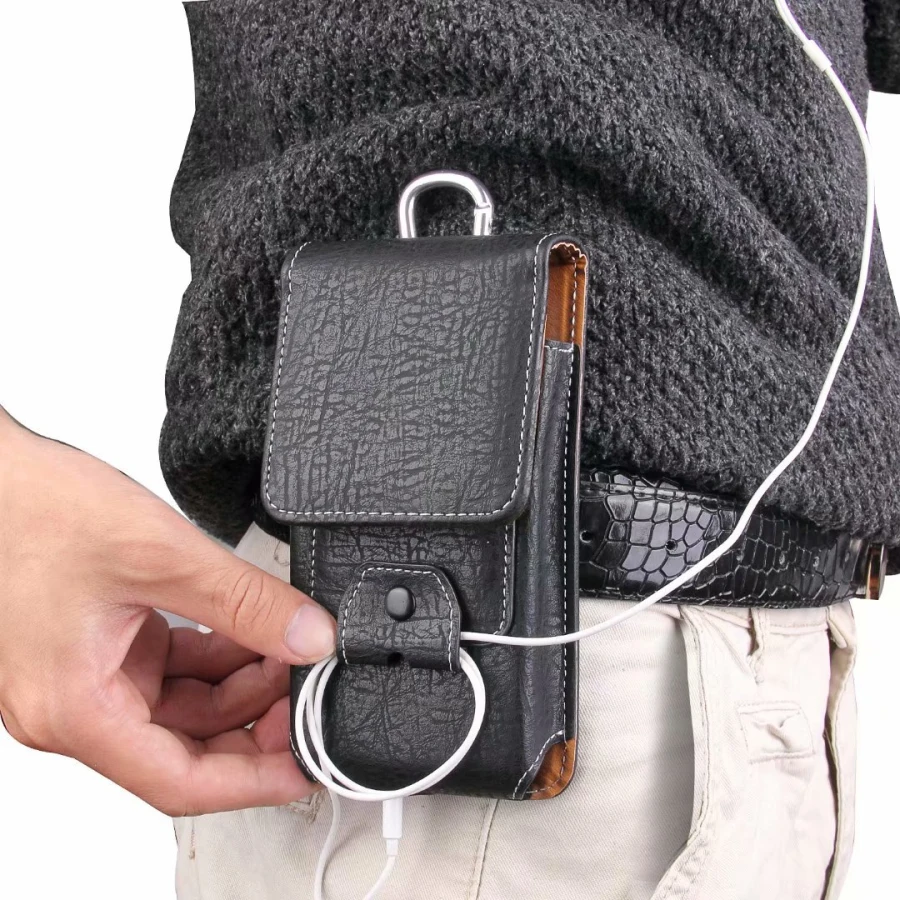 NEW Universal Pouch Leather Case Waist Pack Bag Phone Cover for iPhone X 8 7 XS max XR 6 plus Belt Holster Clip Mobile | Мобильные