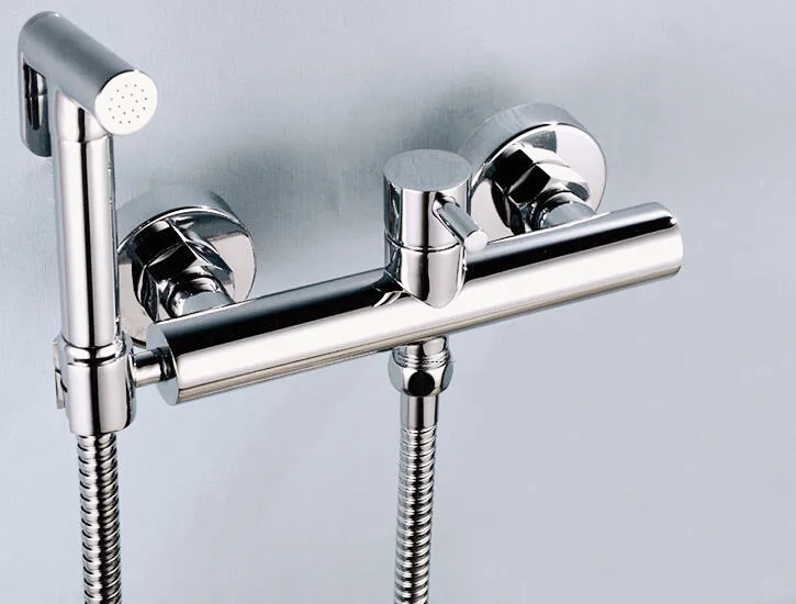 Free shipping 15cm Brass Hot and Cold Water Mixer Bathroom Toilet Spray