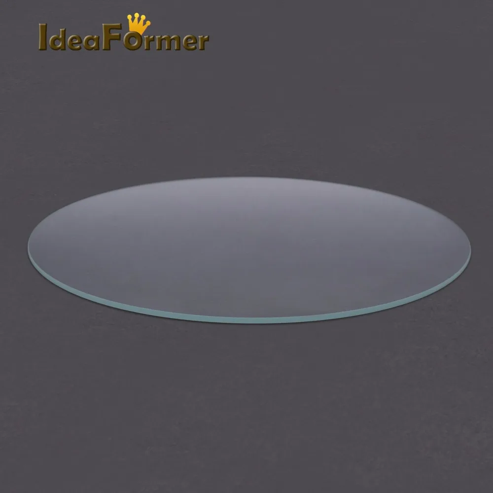 3d принтер круглая пластина из боросиликатного стекла с подогревом диаметр 200 мм 220 мм 240 мм плоское прозрачное закаленное стекло для Kossel Delta