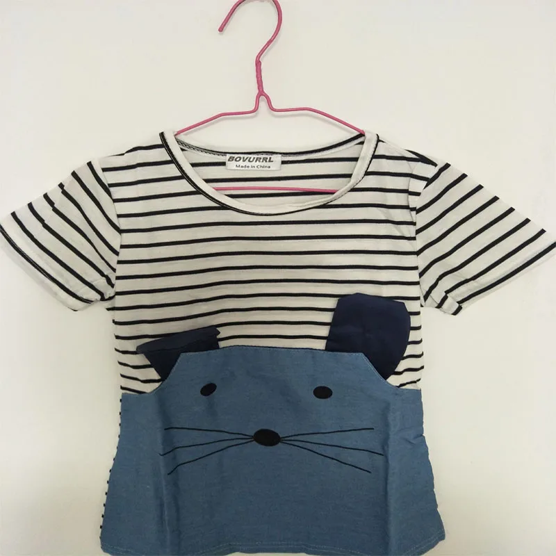 

BOVURRL Cat Patterm Girl Short Sleeve Cotton Kids Long Clothes for Girls Summer