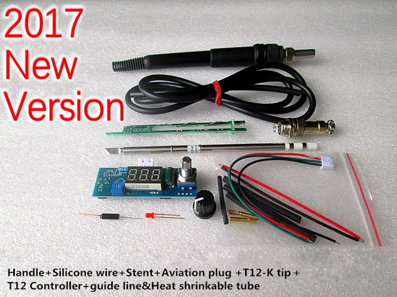 

2017 new version Digital Soldering Iron Station Temperature Controller Kits T12 Handle free shipping