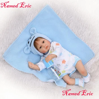 

40cm lifelike silicone reborn dolls soft cotton body newborn baby sleeping dolls new year gift bebe alive reborn bonecas