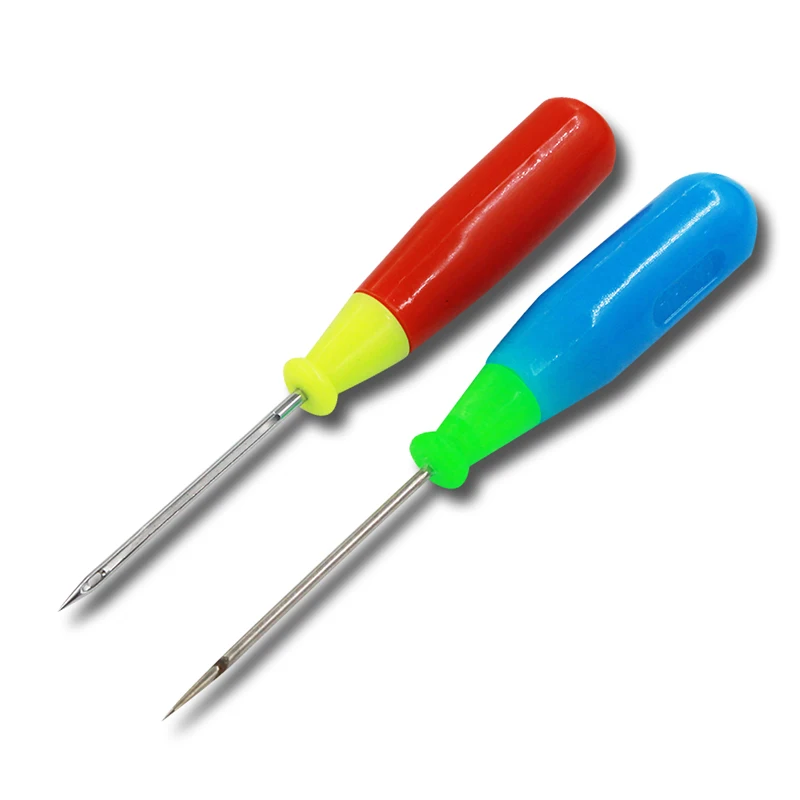 

2pcs Leather Craft Tip Hole Awl Crochet Hooks Leather Stitcher Sewing Drill Needle Hooks Leather Repair Awls Leather Accessories