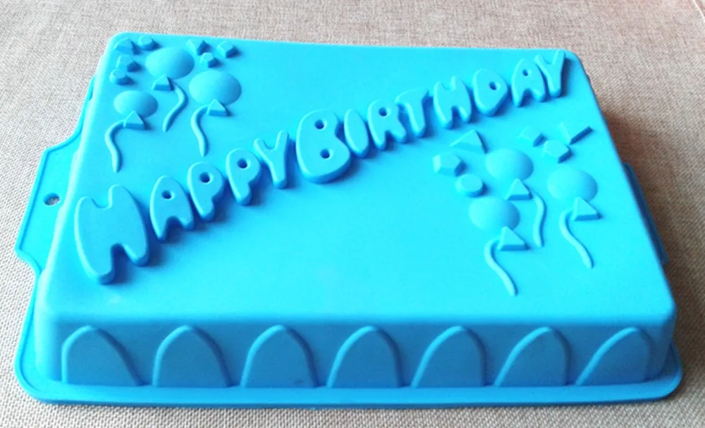 Moule A Gateau En Silicone De Forme Rectangulaire Taille 34x23x4 5cm Lettres De Joyeux Anniversaire Creatif Ustensiles De Cuisine Diy Xg010 Aliexpress