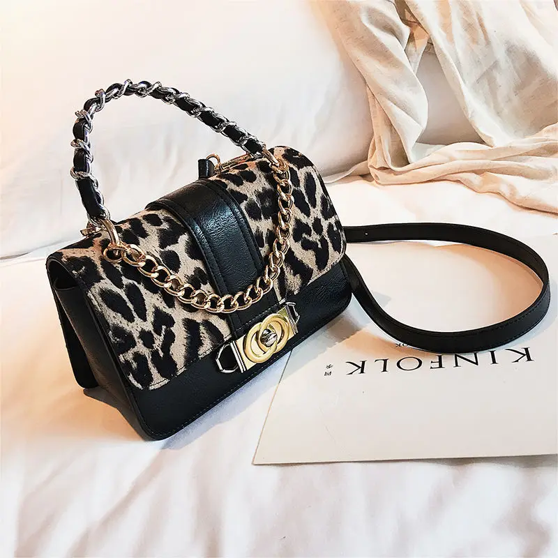 

Youbroer One Shoulder Handbag Autumn Winter Fashion Cross Body Bag Leopard