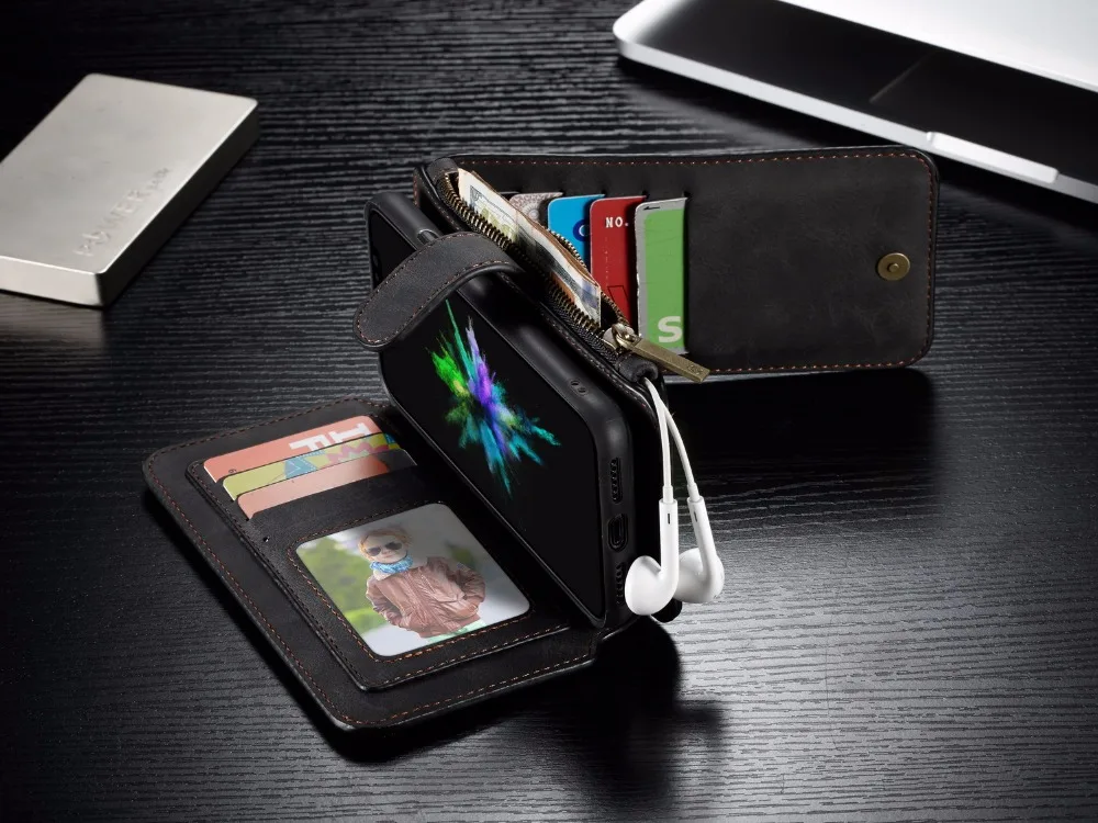 Для iPhone X чехол-кошелек роскошный Съемный чехол-книжка с магнитными кнопками кожаный чехол s для iPhone 11 7 XS MAX XR 8 6S Coque