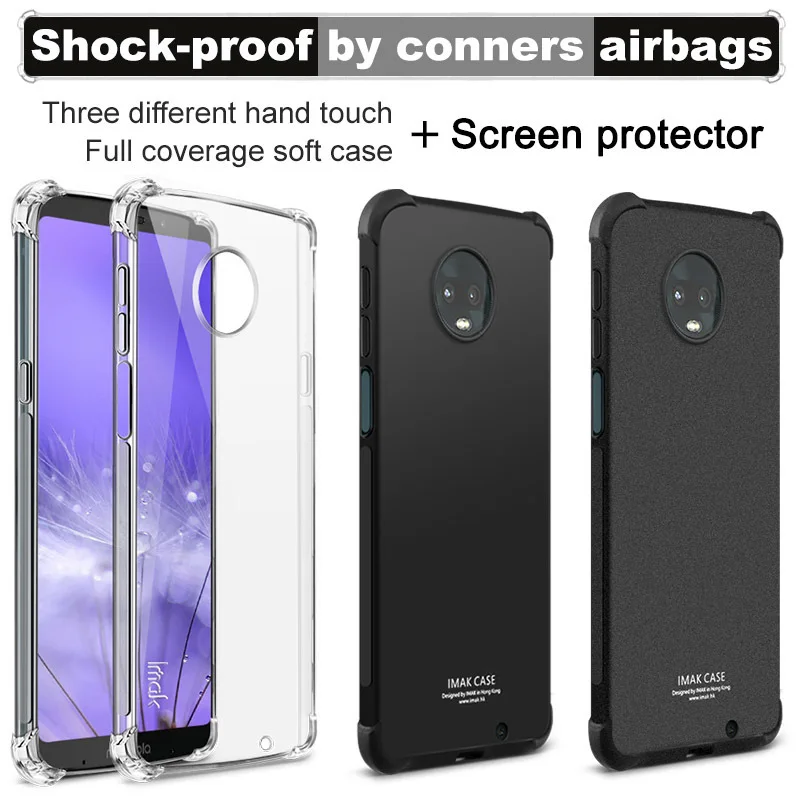 

IMAK sFor MOTO Z3 Play Case Airbag Shockproof Series Soft TPU Back Cover sFor Motorola Z3 Play Case Silicone With Film