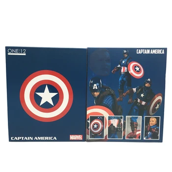 

10inch MEZCO Marvel Captain America Version One:12 Collective High Quality BJD Action Figure Toy Doll Gift