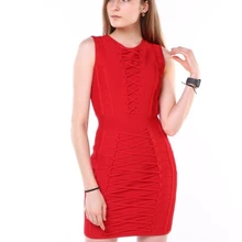 Красное черное женское Бандажное платье с веревкой Новое поступление lmini жаккардовое летнее платье знаменитостей для вечеринок vestidos сексуальное платье+ костюм