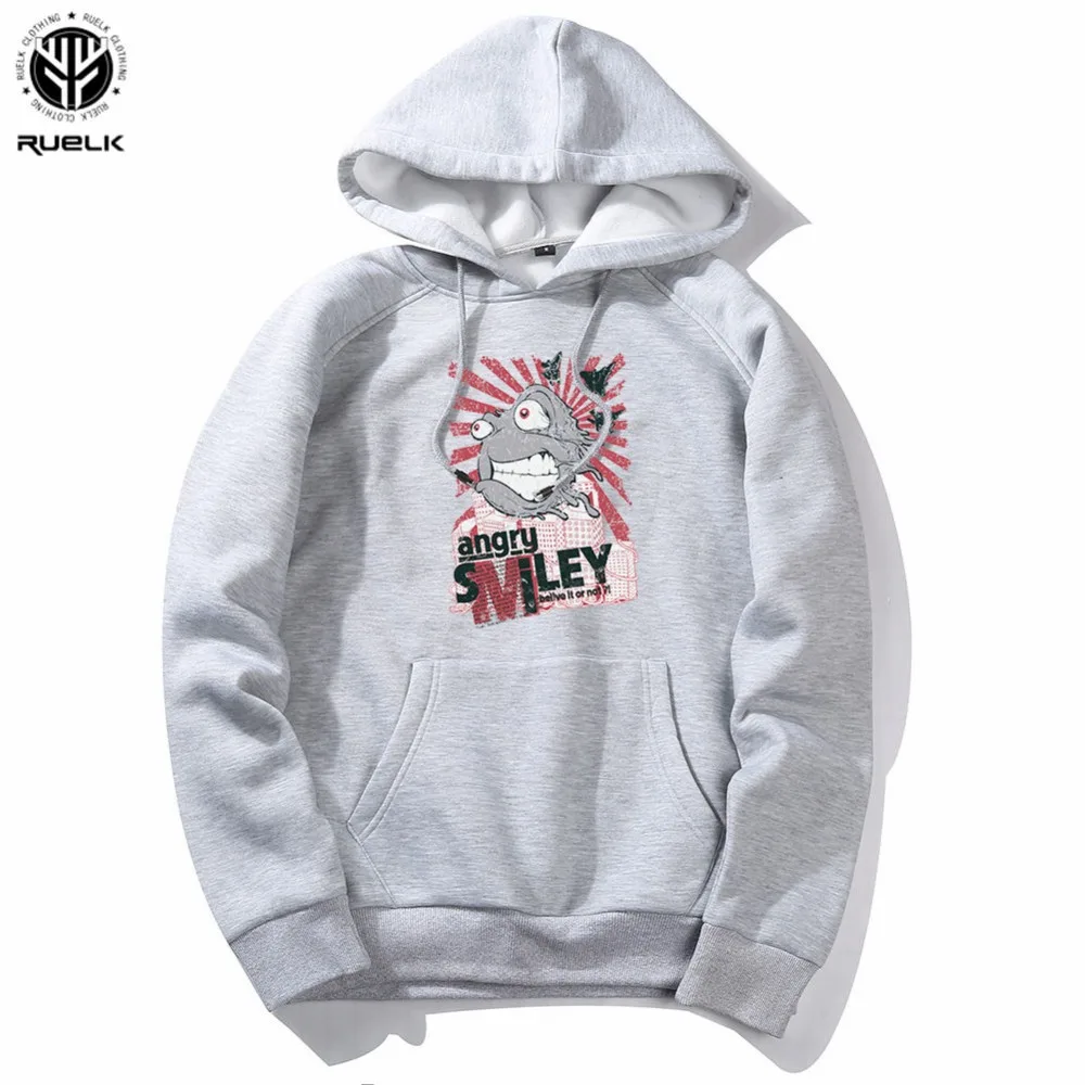 

RUELK Men Printing Hoodies 2018 Autumn Men Sweatshirts Hooded Pullover Sweatershirts Male Slim Fit Hoodie Top Multiple Styles