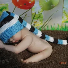 Полосатая шапка ручной работы для малышей, вязаная шапка эльфа, Рождественская шляпа для новорожденных, реквизит для фотосессии