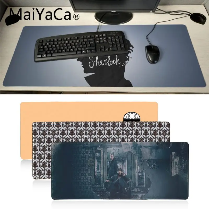 

Maiyaca Hot Sales 221B Sherlock Holmes Office Mice Gamer Soft Mouse Pad Locking Edge gaming Mousepad Mat Keyboard Mat Table Pad