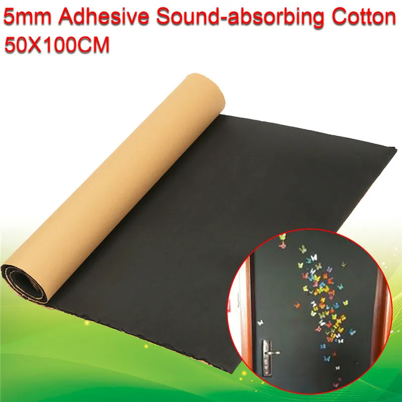 SVALID 2 Roll 5mm NBR/PVC Black 50X100CM Car Auto Sound Proofing