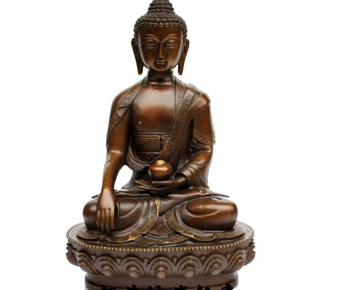 

19" China Tibet Bronze Buddhism Bhaiajyaguru Buddha Statue Sculpture