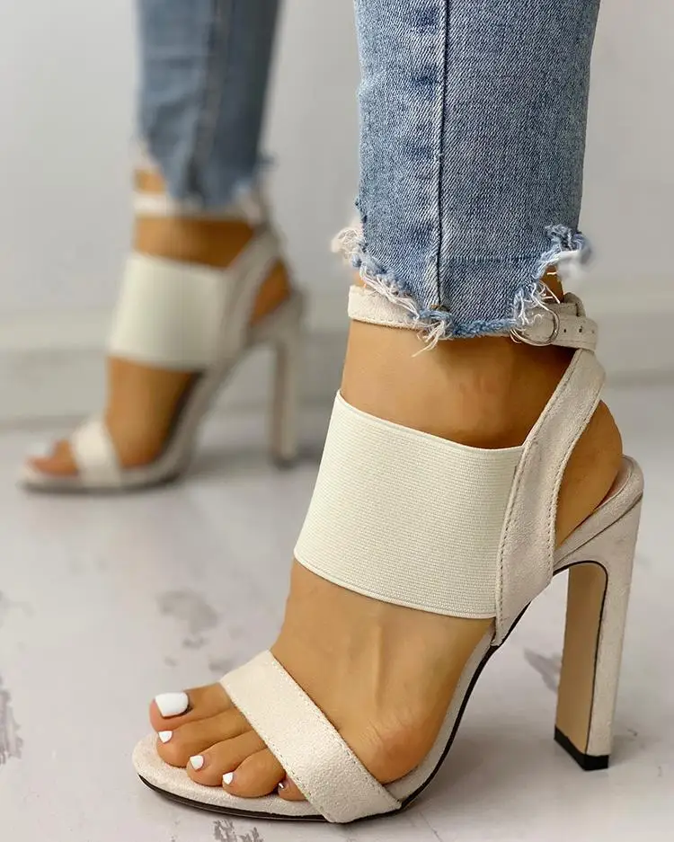 

New Women Sandals Summer New Hot Female Fish Mouth Exposed Toe High-heeled Sandals Ankle Strap Ladies Shoes