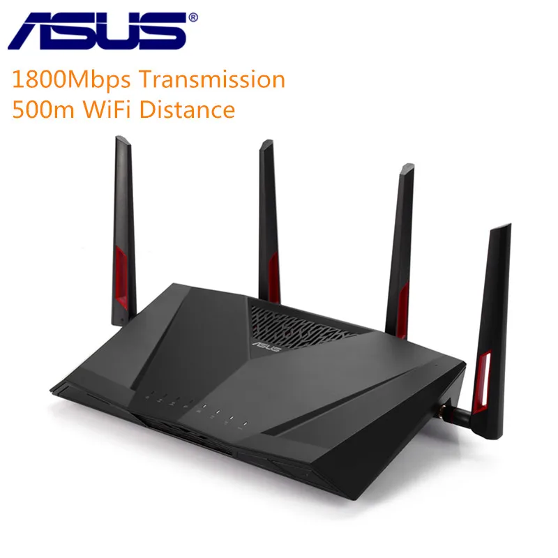 ASUS RT AC88U AC3100 двухдиапазонный гигабитный Wi Fi 802.11AC MU MIMO 2. 4G Гц/5 ГГц 8 портов Gigabit Ethernet
