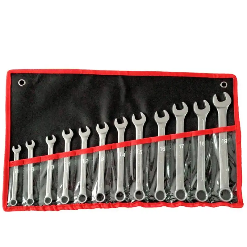 

12Pcs 8-19mm Reversible Ratchet Wrench Tools For Car Gear Spanners Flexible Head Wrench Set Universal Key Torque Wrench Univers