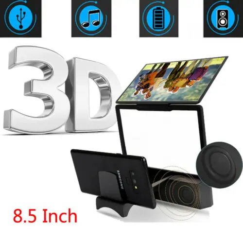 

8.5" 3D HD Mobile Phone Screen Magnifier Video Enlarge Amplifier with Speaker US