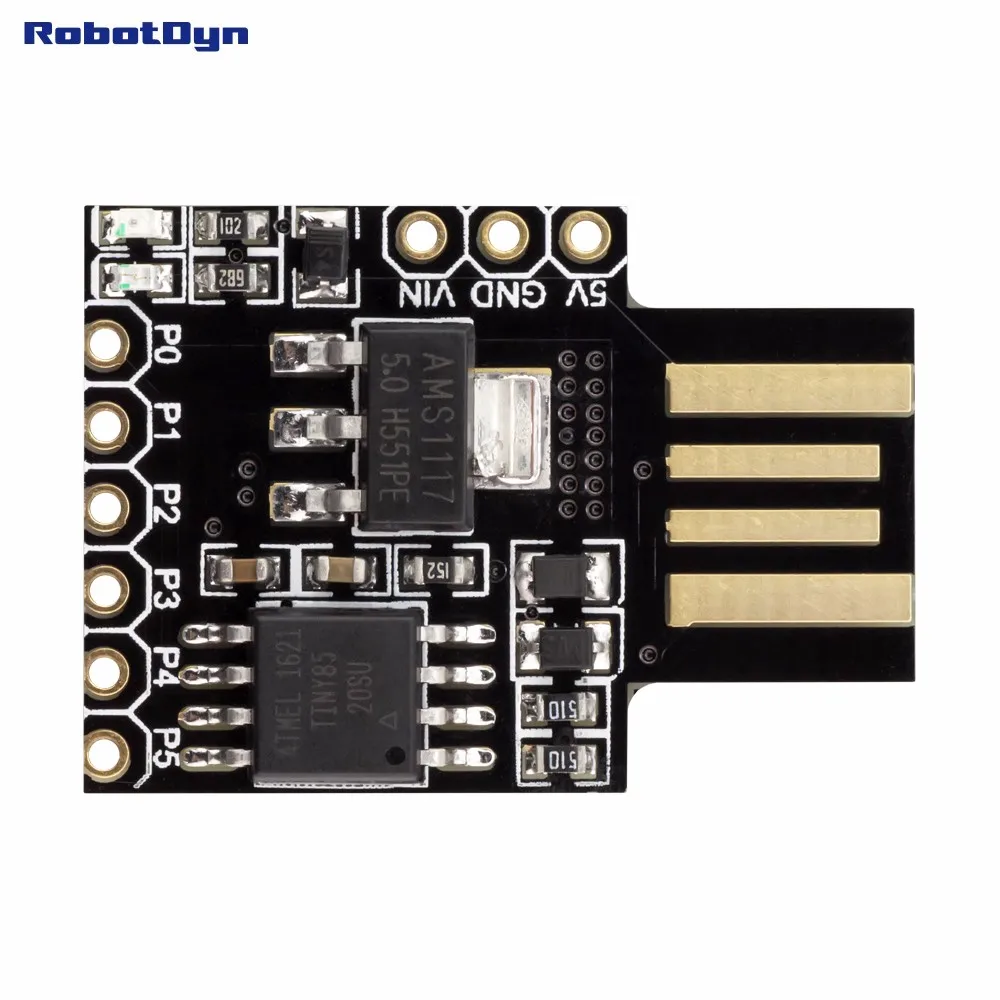 Digispark совместимая развивающая плата, Mini ATtiny85 USB. Золотое покрытие