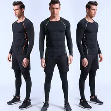 Cool Design font b Men s b font Three piece Running Suit Sportswear Basketball Training font