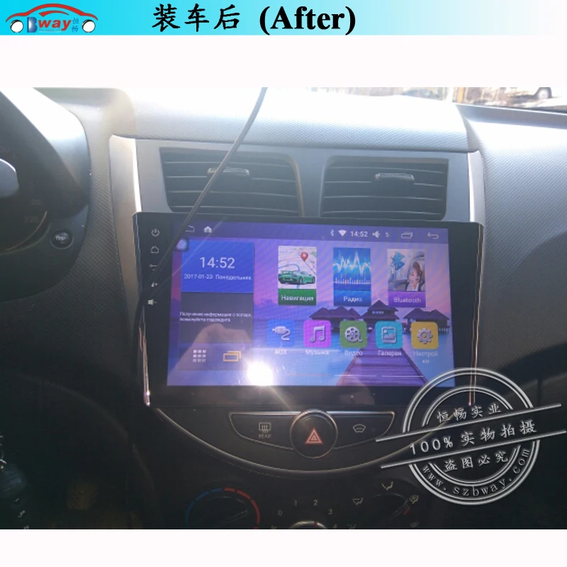 Cheap HACTIVOL 9" 1024*600 Quadcore android 8.1 car radio for Hyundai Accent Solaris verna i25 car DVD player GPS Navi wifi bluetooth 5