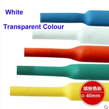 

Free Shipping Quality Assurance 10m/ Roll Environmental Protection PE Material white 40mm Diameter Heat Shrink Tubing