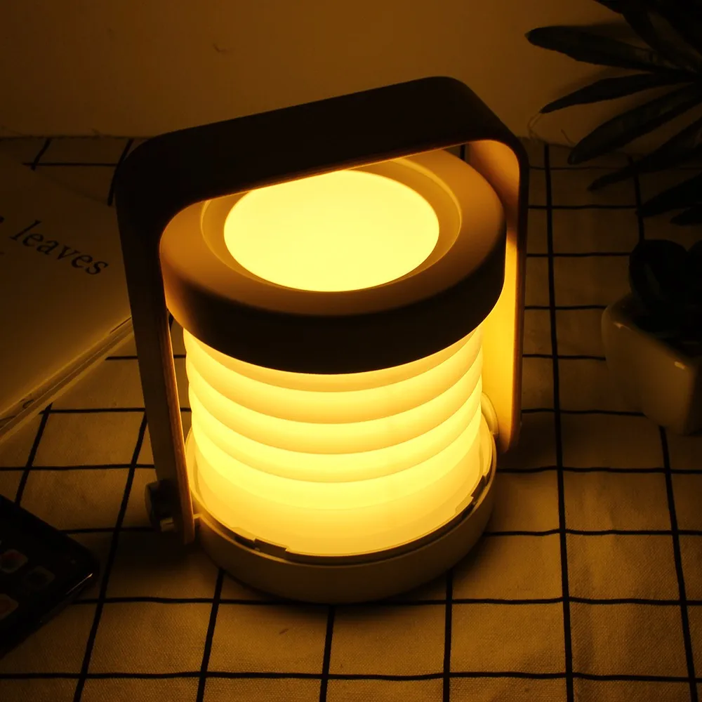 

Multifunctional Creative Portable LED Lantern Night Light Lamp Three Brightness Adjustable Outdoor Night Touch Sensor Table Lamp