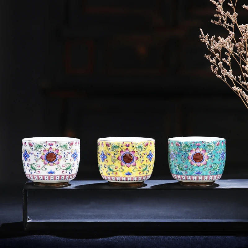 Керамическая эмалированная подсолнухая чайная посуда Boutique Jingdezhen чайный сервиз