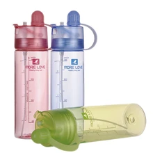 420 ML Se Divierte la Botella de Spray con Escala de Montaña Bicicleta Ciclismo Botella de Agua PC Discovery Verde Deportes Tazas de material de Equitación