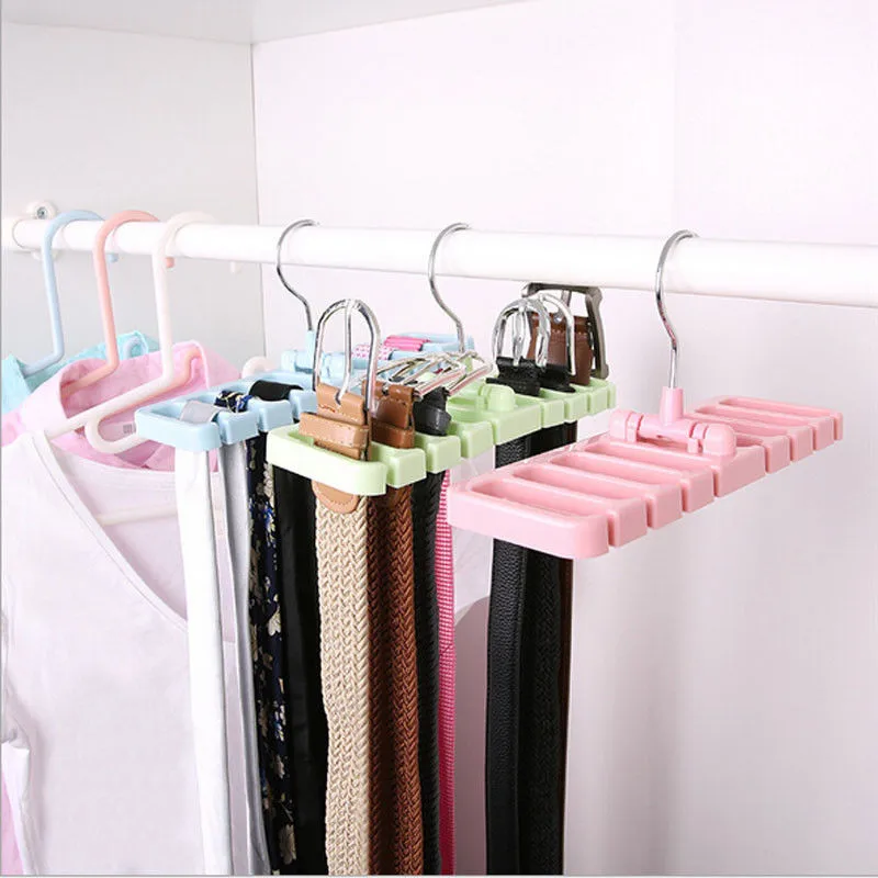 

Creative belt Storage rack Home Space Saving Hooks Multifunctional scarf tie pallets Home belt hanger Rails