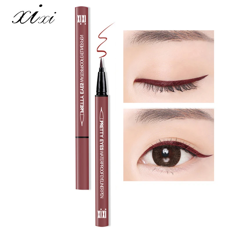 

XIXI Brand Eye Liner Cosmetics Easy to Wear Long Lasting Waterproof Brown Red Color Liquid Eyeliner Makeup