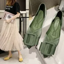 Тонкие Туфли; женские туфли с острым носком; Новинка года; стильные летние туфли с закрытым носком; туфли на плоской подошве для студентов