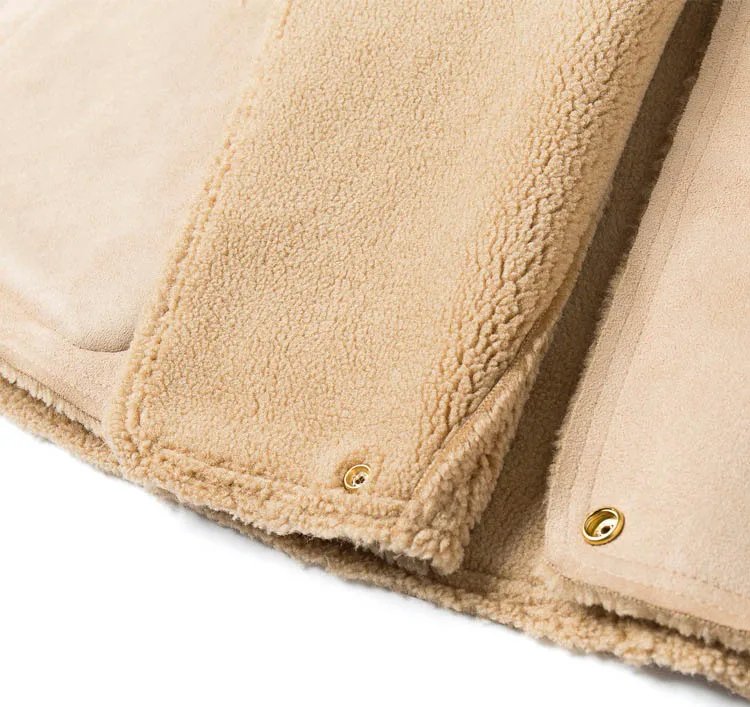suede leather cape khaki 17