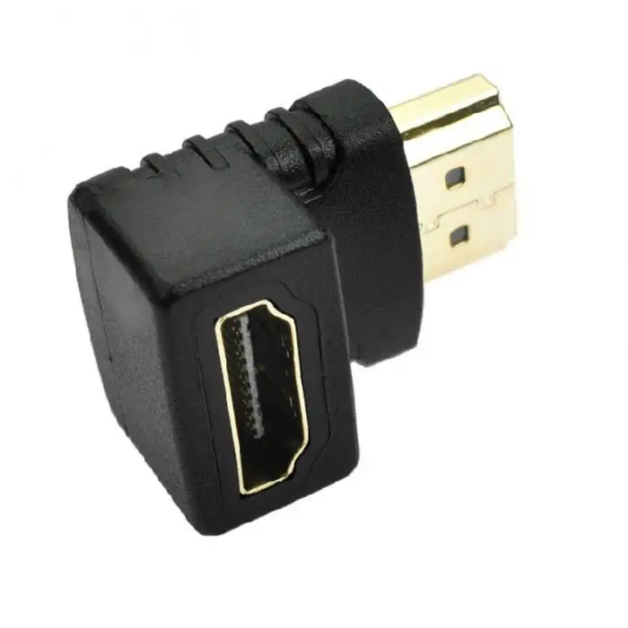 Высокое качество 90 градусов под прямым углом позолоченный HDMI адаптер типа А мужчин и женщин для 1080p tv HD tv