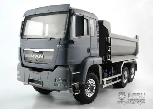 LESU 1/14 RC модель MAN 6*6 Передний Цилиндр Гидравлический самосвал радио