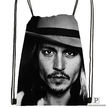 

Custom johnny-depp Drawstring Backpack Bag Cute Daypack Kids Satchel (Black Back) 31x40cm#180611-03-123