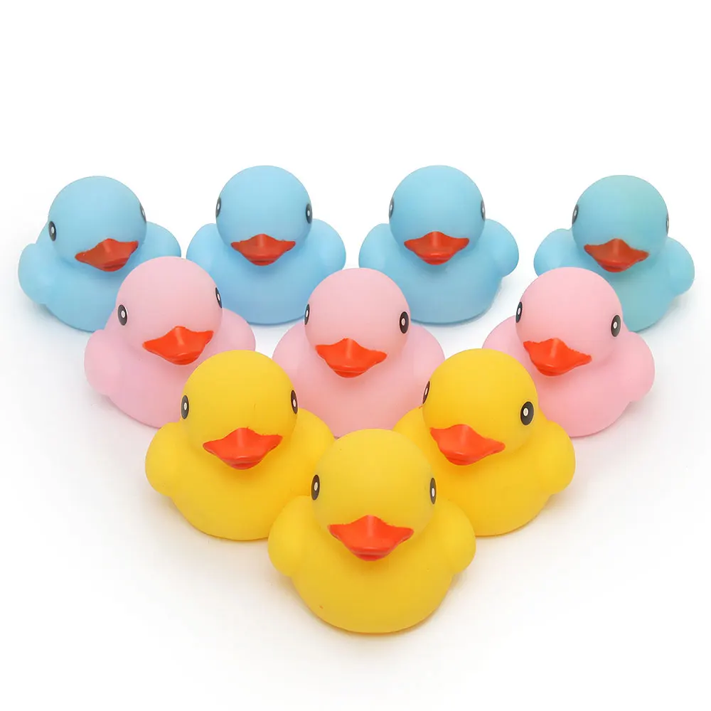 

10pcs the classic Baby Kids pink/yellow/blue Rubber floating Ducks Bath Toys Water Fun Game Playing Boys,Girls Toys for Children