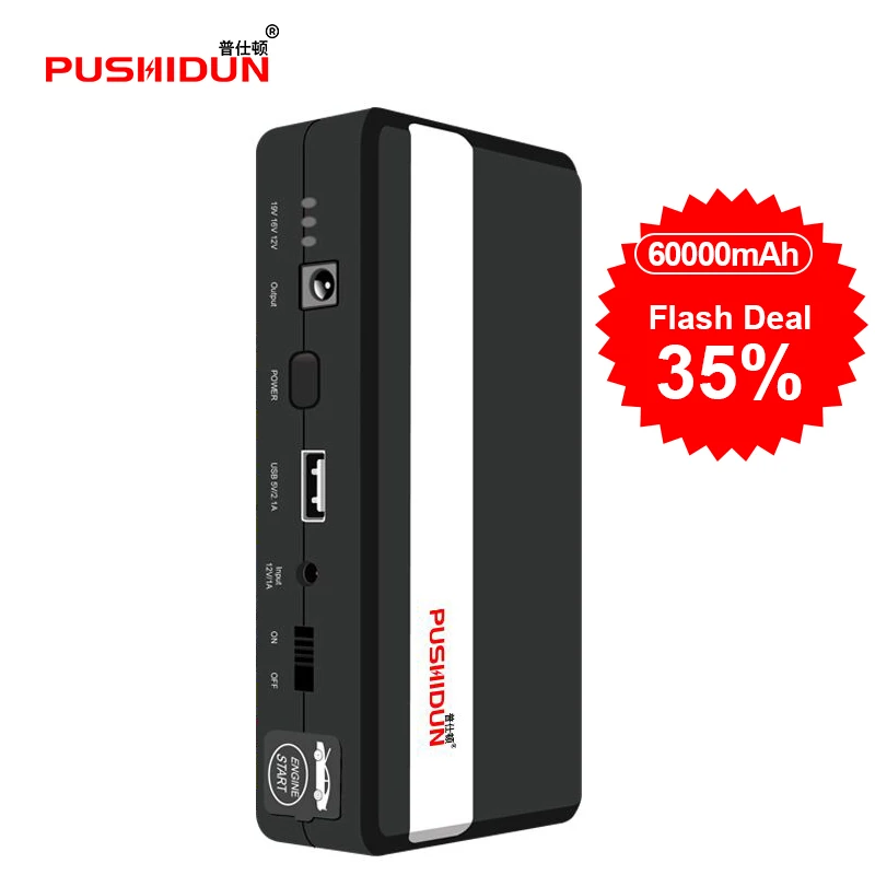 60000mAh Car Jump Starter 12V Emergency Car font b Battery b font Booster Multi function Power