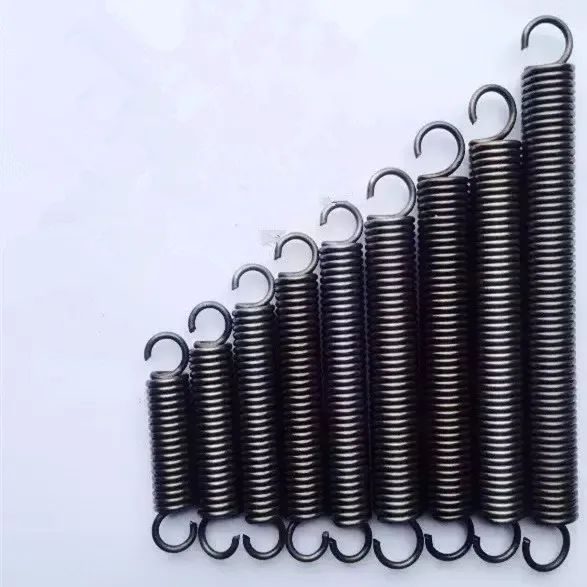 OEM spring steel long extension spring with hooks, 2mm wire diameter x