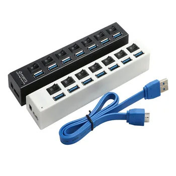 

FDBRO USB Hab High Speed 5Gbps USB Splitter 3 HUB For PC USB HUB 3.0 4/7 Ports Micro USB 3.0 HUB Splitter With Power Adapter