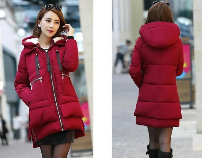Новинка зимняя женская стеганая куртка красная женская верхняя одежда размера плюс 3XL утолщенное повседневное пуховое хлопковое Стеганое пальто женские парки