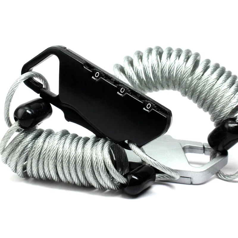 long Steel wire rope password lock retractable anti theft coded lock
