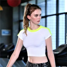New Yoga Shirts Tops Sports Apparel Female Fitness Tanks Sport T Shirt Woman Gym Athletic Workout Running Clothes for Women Yoga